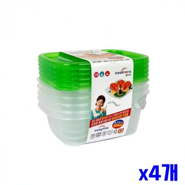 웨이브 냉동 밀폐용기 5p 500ml x4개 음식보관