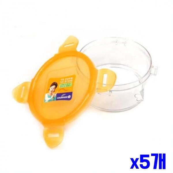 플라스틱 간편용기 원형 400ml x5개 플라스틱용기