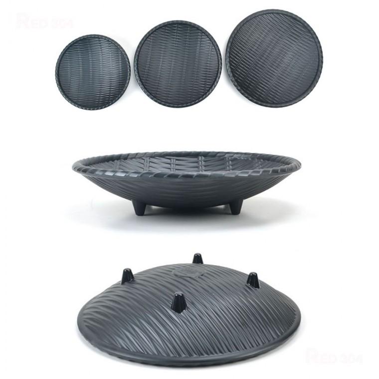 멜라민 한식 원형 반찬 접시 파전 부침개 과일 야채 샐러드 접시 지름 24cm 28cm 31.7cm