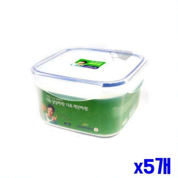 플라스틱 밀폐용기 1.8L x5개 보관용기 음식보관