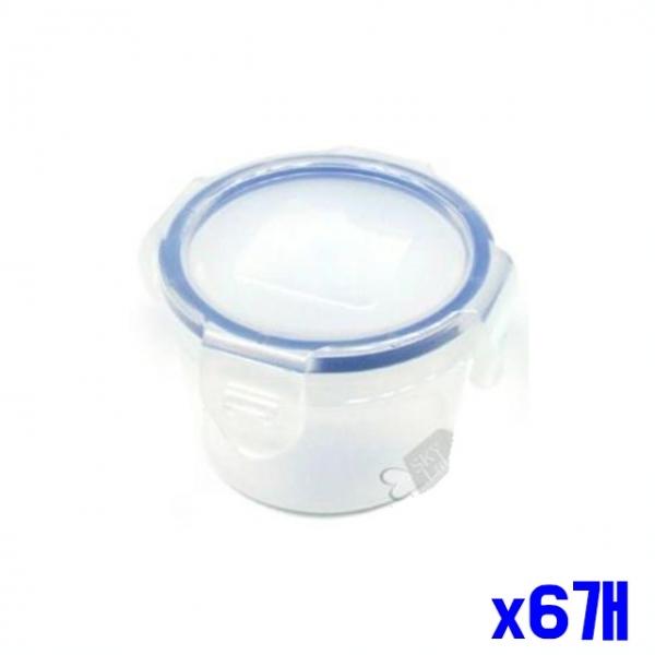 플라스틱 간편용기 원형 250ml 2P x6개 밀폐용기
