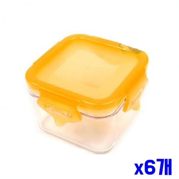 플라스틱 간편용기 정사각 260ml 2P x6개 보관용기