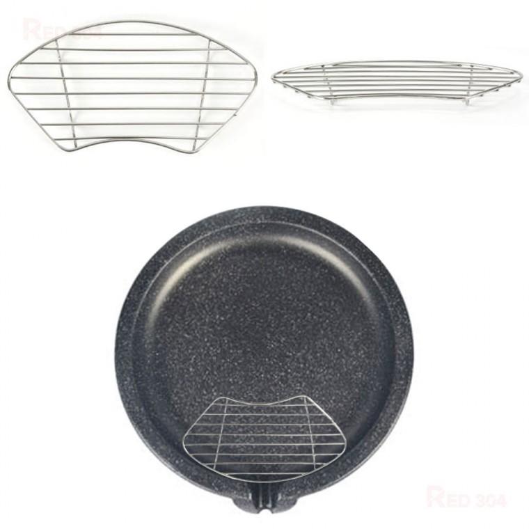 스텐 돈까스 접시 튀김망 삼겹살 불판 받침망 고기 받침대 길이 19cm 22cm