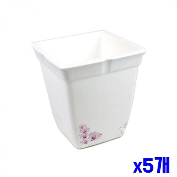 정사각 화분 17.5x17.5x18.8cm x5개 화분용기