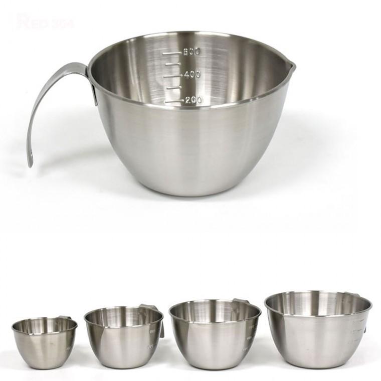 제과제빵 홈베이킹 스텐 27종 손잡이 계량컵 믹싱컵 계량 믹싱볼 용량 250ml 500ml 750ml 1200ml