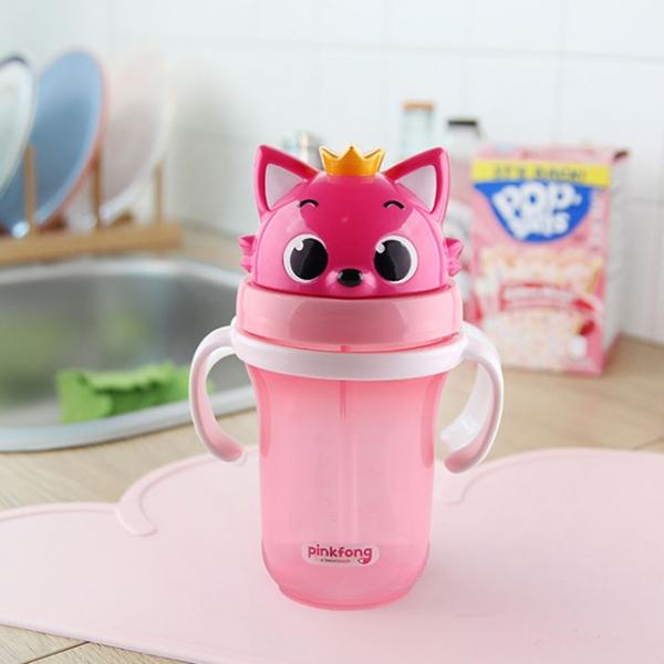 핑크퐁 입체 빨대물통 300ml