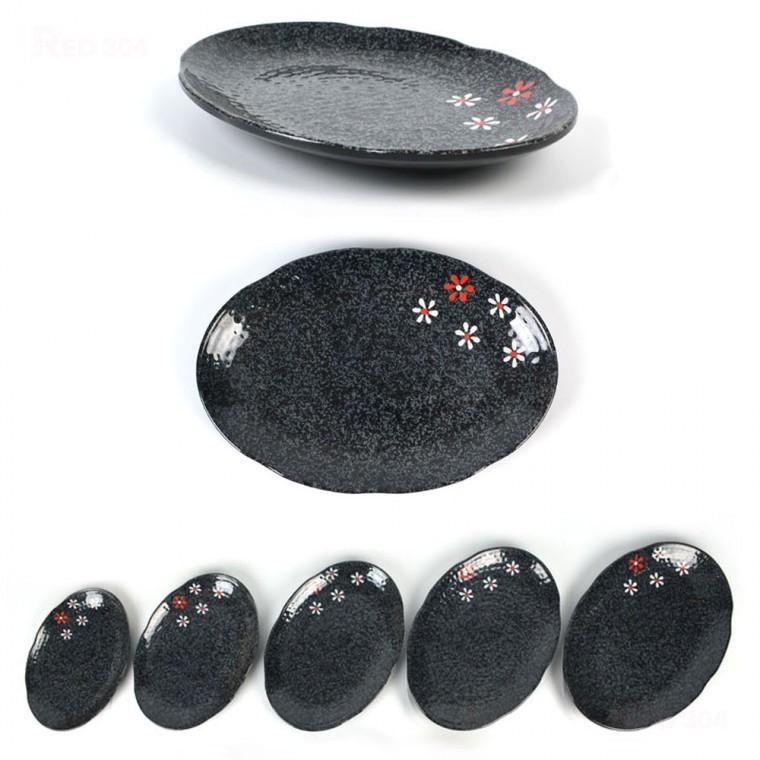 멜라민 한정식 찬기 김치 반찬 접시 일식 스끼다시 튀김 샐러드 디저트 접시 22.7cm 25.2cm 27.7cm