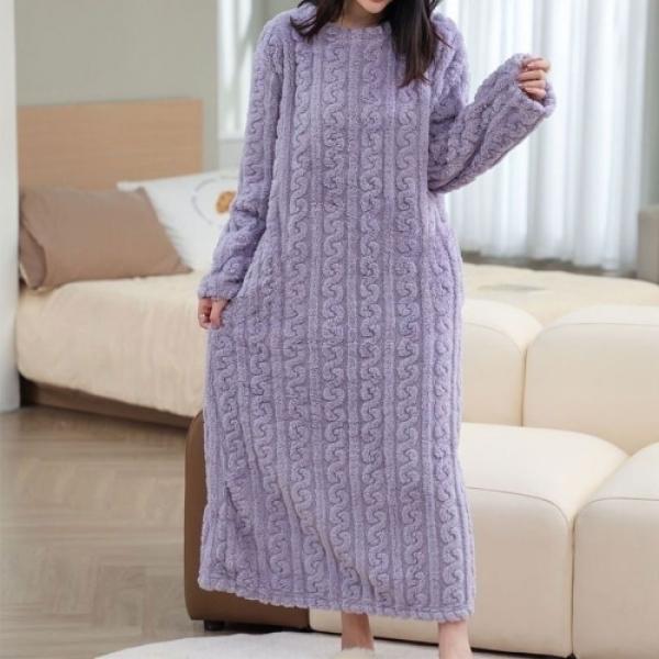 여성 루즈핏 꽈배기 원피스 수면 잠옷 FD-0765