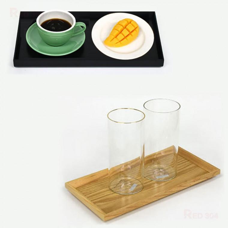 아카시아 원목 잔받침 컵받침 미니쟁반 서빙쟁반 후식쟁반 나무 쟁반 트레이 테이블 양념통 받침