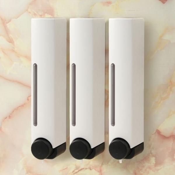 워시데이 벽걸이 물비누 디스펜서 3p세트 샴푸디스펜서 (350ml) (화이트)