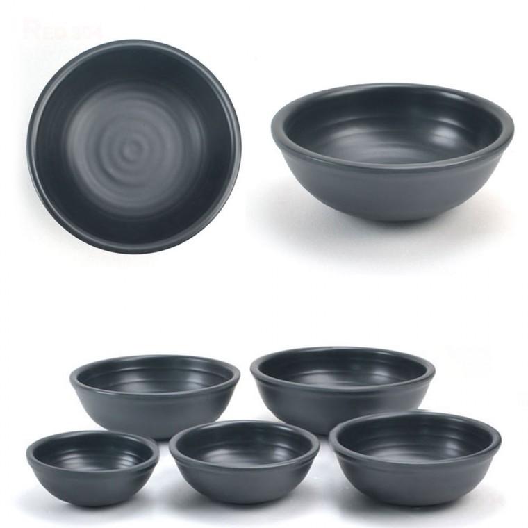 블랙 멜라민 한정식 대접 동치미 소면 떡국 후식 그릇 라면 국수 우동 면기 면그릇 16.4cm 19.7cm 21.8cm
