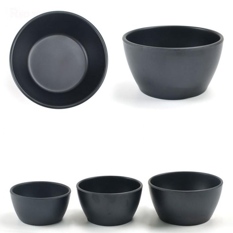 블랙 멜라민 한정식 공기 밥그릇 밥공기 일식 장국 메밀소바 냉면 육수 그릇 지름 10cm 11cm 12.5cm