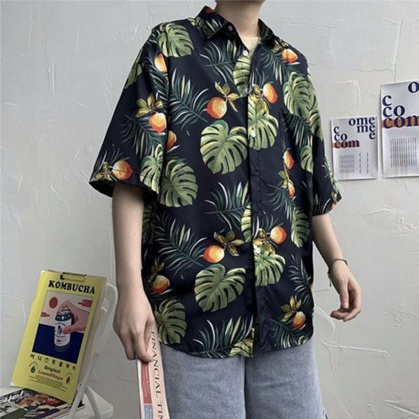 플라워 바캉스 하와이안 셔츠