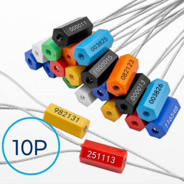 컨테이너 봉인 씰 10p 와이어씰 보안 봉인씰 케이블 잠금 자물쇠