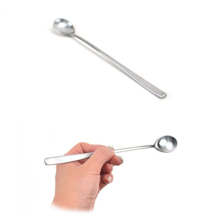 최고급 스텐 무광 샤틴공법 디저트 커피 스푼 티스푼 롱티스푼 19.5cm