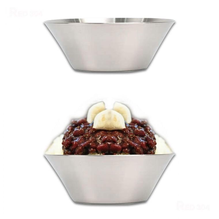 샤틴공법 무광 스텐 27종 아이스크림 팥빙수 시리얼 그릇 빙수볼 디저트볼 후식볼 14cm
