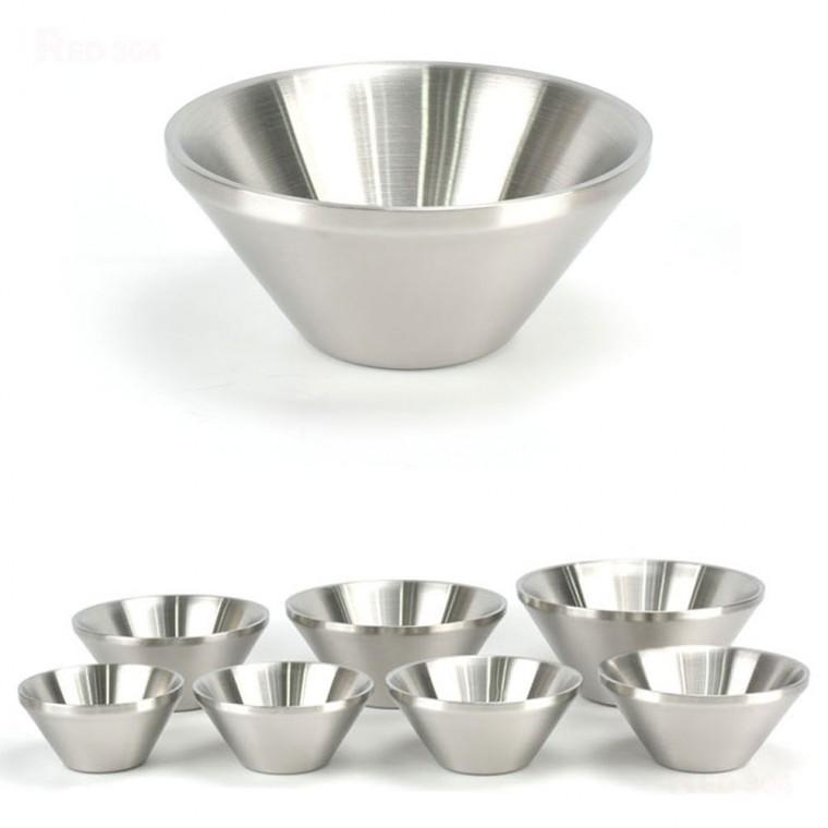 보온보냉 2중구조 스텐 아이스크림 팥빙수 그릇 샐러드볼 빙수볼 12cm 13cm 14cm 15cm 16cm 18cm 20cm