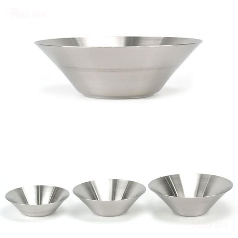 스텐 27종 무광 샤틴 샐러드볼 파스타 디저트 후식 그릇 후식볼 외경 18.5cm 21cm 24.3cm 26.2cm