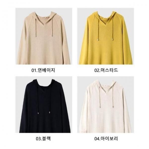 우아한 후드 니트 원피스 레이어드 스타일링 가능한 부드러운 니트소재 따듯하고 포근한 착용감 니트원피스