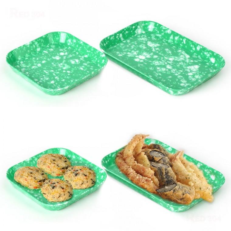 정사각 직사각 멜라민 순대 튀김 떡볶이 분식 접시 한식 찬기 앞접시 반찬그릇 반찬접시 15cm 21.2cm