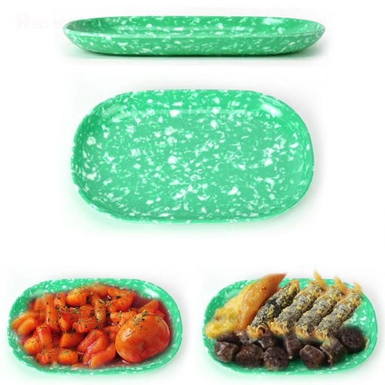 멜라민 한식 밑반찬 찬기 앞접시 반찬그릇 반찬접시 분식 순대 튀김 떡볶이 접시 6호 18.8cm