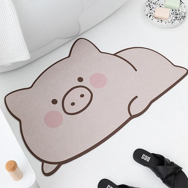 포유 빨아쓰는 욕실 화장실 애니멀 규조토 발매트