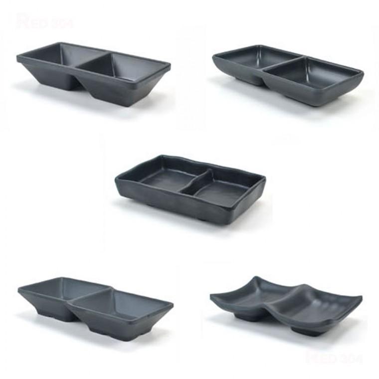 멜라민 한정식 일식 2칸 나눔접시 반찬그릇 쌈장 간장 초장 양념 소스 종지 그릇 1호 2호 3호 4호 5호