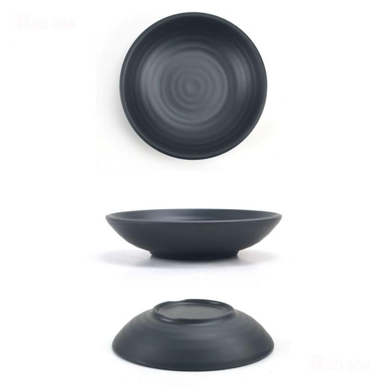 블랙 원형 멜라민 한정식 일식 찬기 반찬그릇 앞접시 종지 9.7cm 10.8cm 11.8cm 13.7cm 15.2cm 16.3cm