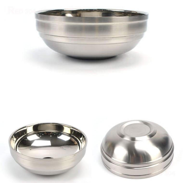 보온보냉 이중 스텐 물냉면 비빔냉면 냉면그릇 면그릇 떡국 비빔밥 갈비탕 그릇 20cm 21.5cm 24cm 26cm