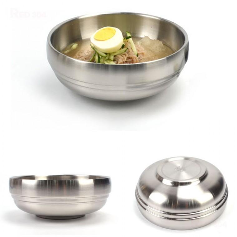 보온보냉 2중 스텐 27종 비빔냉면 물냉면 냉면그릇 면그릇 떡국 비빔밥 갈비탕 그릇 19.8cm 21.9cm 23.2cm