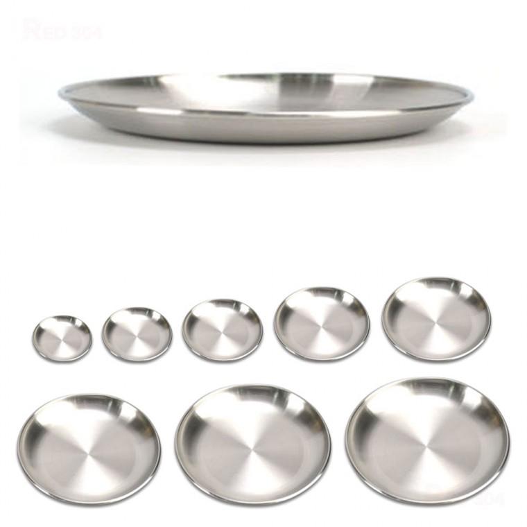 스텐 27종 앞접시 찬기 반찬접시 반찬그릇 간식접시 캠핑접시 지름 12.7cm 14.6cm 16.6cm 20cm 23cm 26cm