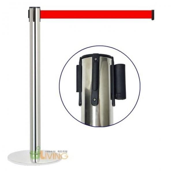 벨트차단봉(기본형)벨트길이3Mx폭5cm 봉1개(벨트내장) 출입통제줄 가이드폴 안전줄