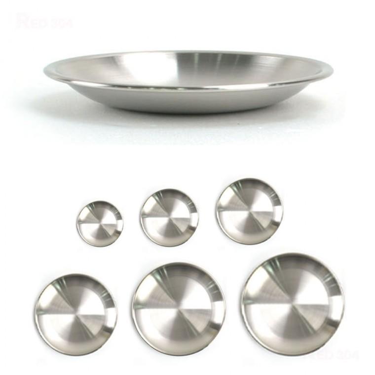 스텐 27종 원형 앞접시 반찬그릇 반찬접시 캠핑접시 어린이 간식접시 지름 12.8cm 15.8cm 19cm 22.5cm