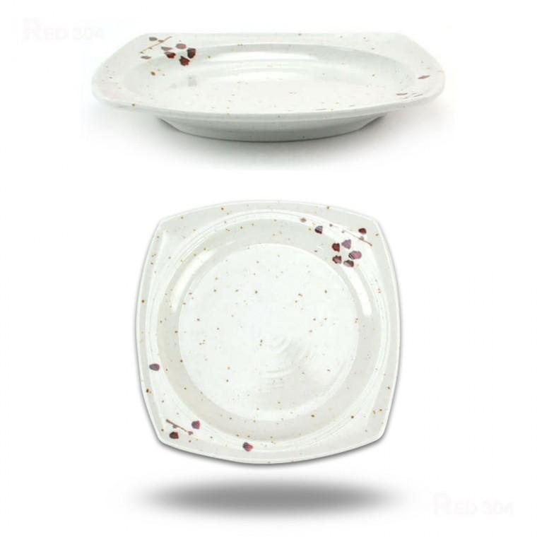 사각 멜라민 뷔페 샐러드 반찬접시 한정식 앞접시 반찬그릇 길이 17cm 19.7cm 22.5cm 25.5cm
