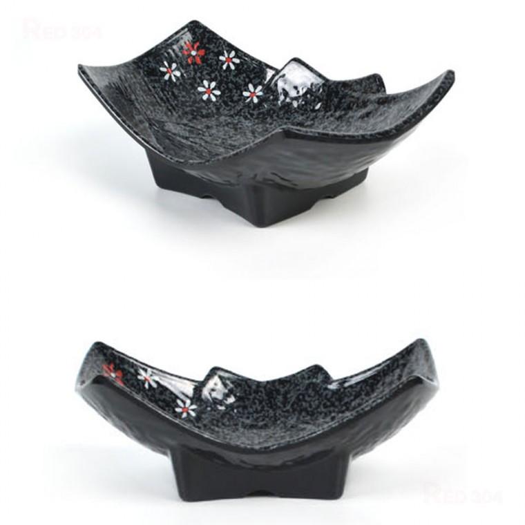 멜라민 일식 스끼다시 안주 샐러드 튀김 접시 안주 반찬접시 반찬그릇 찬기 길이 17.5cm 19호