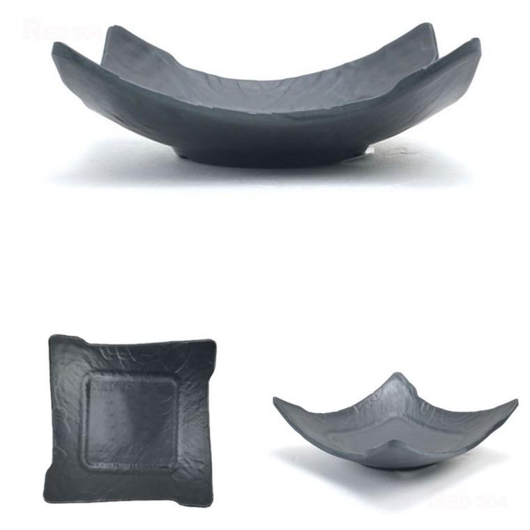 블랙 멜라민 한정식 나물 무침 반찬그릇 일식 스끼다시 튀김 반찬접시 길이 16.5cm 18.7cm 21.3cm