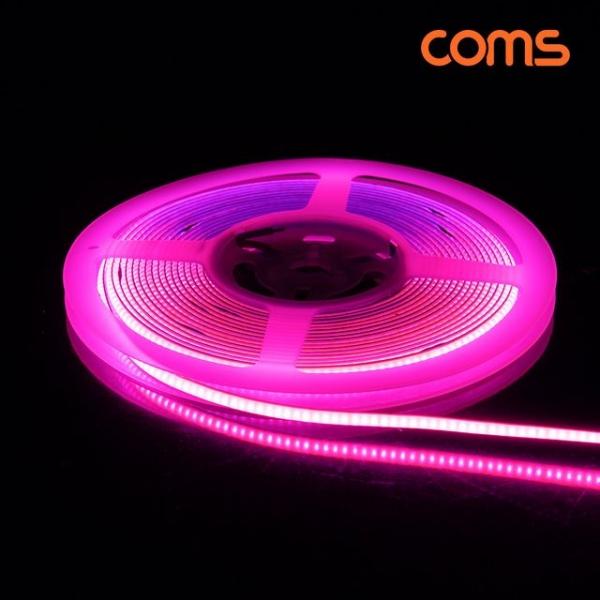 LED 줄조명 슬림형 DC 12V 초고휘도 슬림형 LED바 5M Pink 핑크 너비 5mm