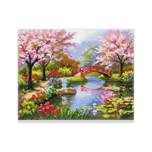 DIY 풍경 무롱도원 30X30 캔버스 보석십자수