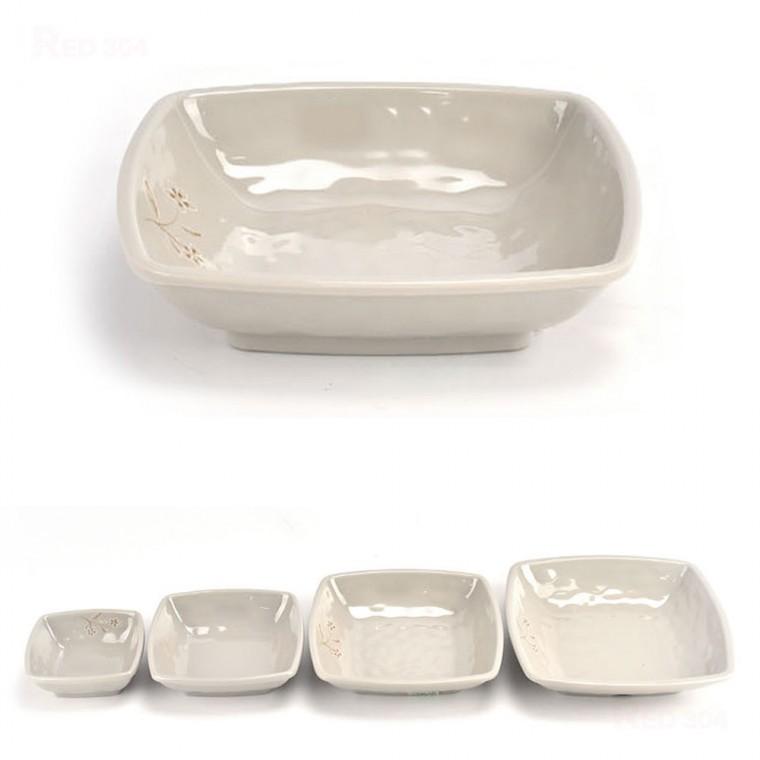사각 멜라민 한정식 마늘 쌈장 간장 초장 와사비 양념 소스 종지 찬기 반찬그릇 8.5cm 11.2cm