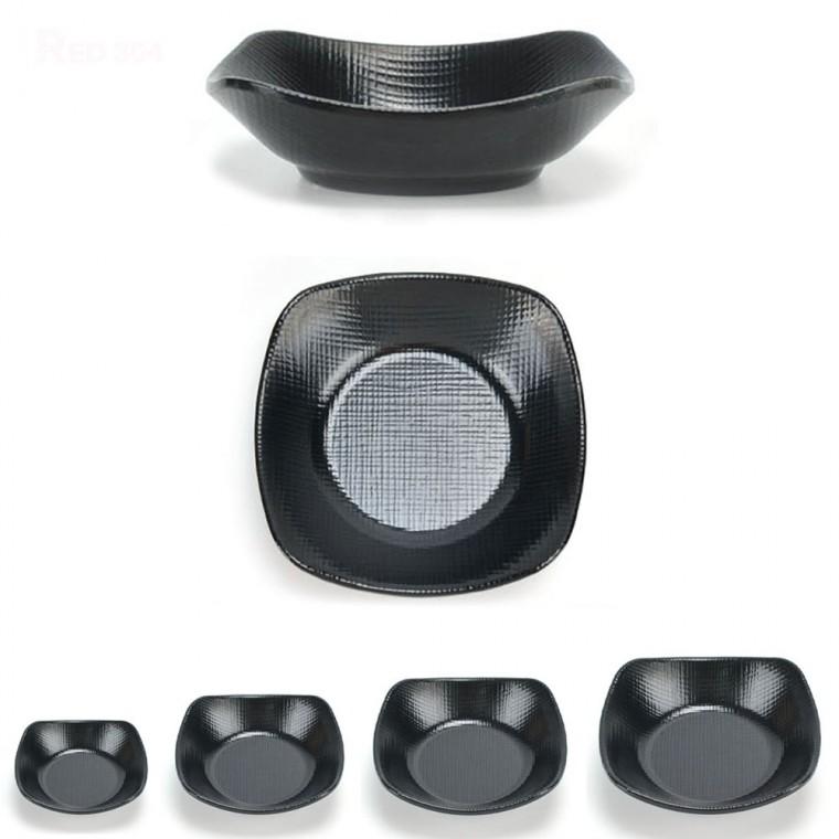 블랙 멜라민 한정식 앞접시 찬기 반찬그릇 일식 스끼다시 반찬접시 9.3cm 11.5cm 13.6cm 15.2cm