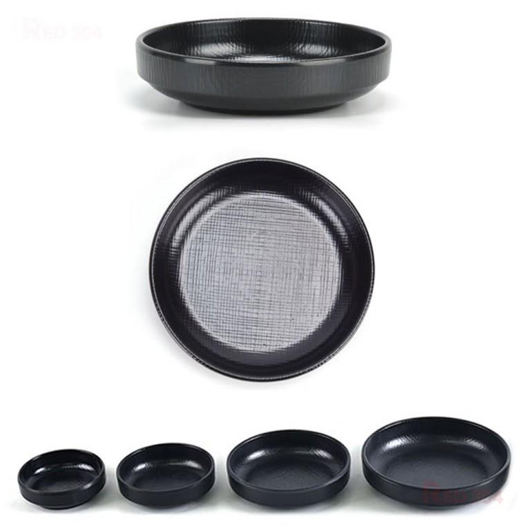 블랙 멜라민 소금 간장 마늘 쌈장 초장 와사비 종지 그릇 찬기 앞접시 반찬그릇 지름 8cm 9cm 11.3cm