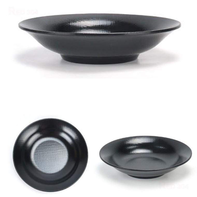 블랙 멜라민 짜장그릇 라면 짜장면 비빔국수 비빔밥 카레 돔부리 덮밥 그릇 지름 22.3cm 24.7cm