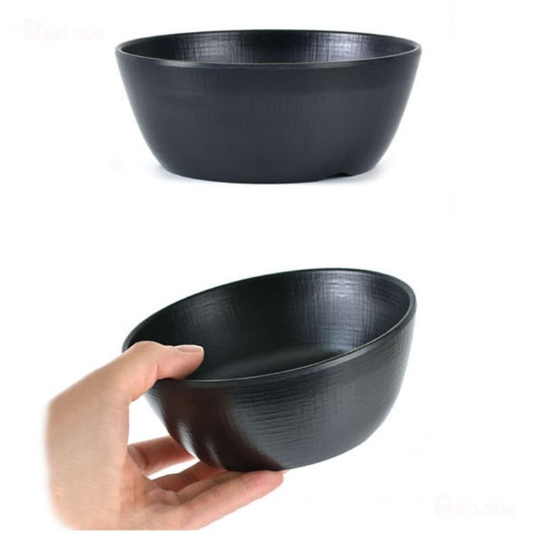 블랙 멜라민 한정식 대접 국대접 국그릇 15호 지름 13.5cm