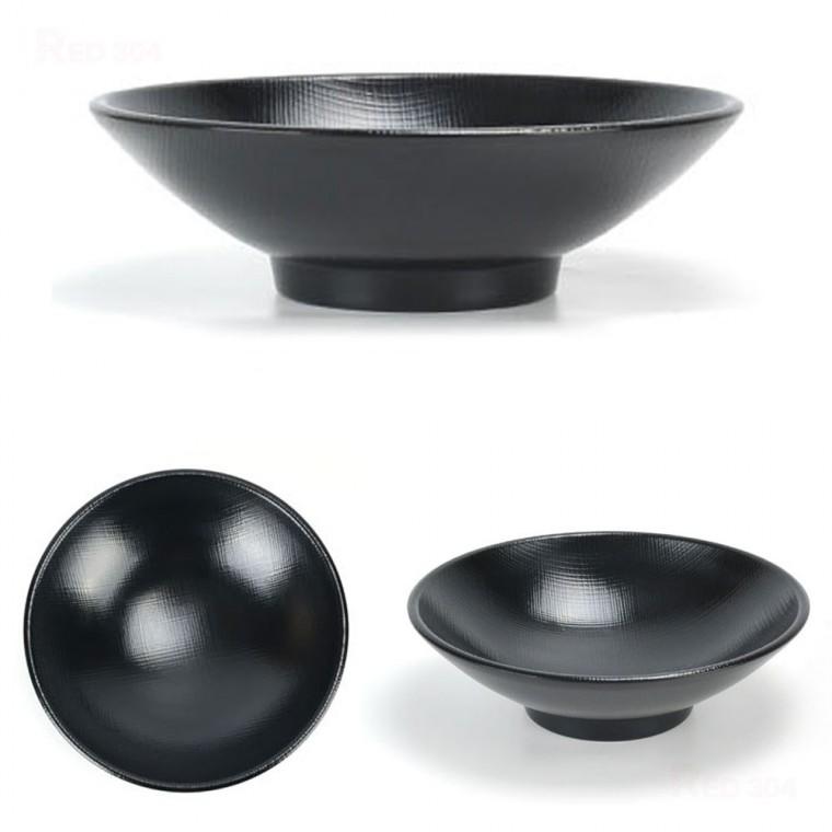 블랙 멜라민 중식 짜장그릇 짜장면 그릇 일식 라면 국수 우동 짬뽕 그릇 지름 24.5cm 27.5cm