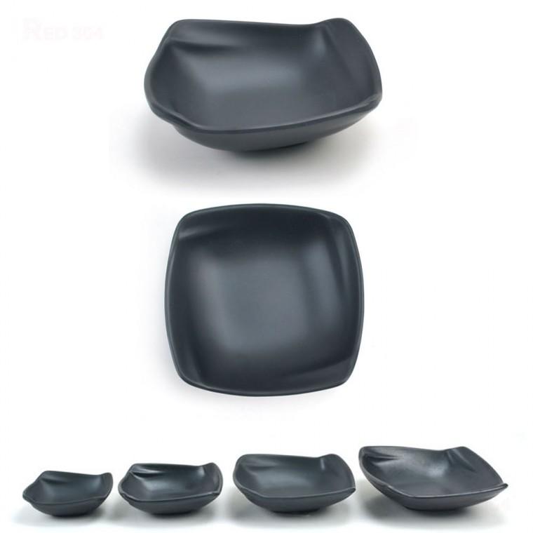 블랙 멜라민 한정식 찬기 밑반찬 앞접시 반찬그릇 일식 스끼다시 그릇 지름 10.5cm 12.9cm
