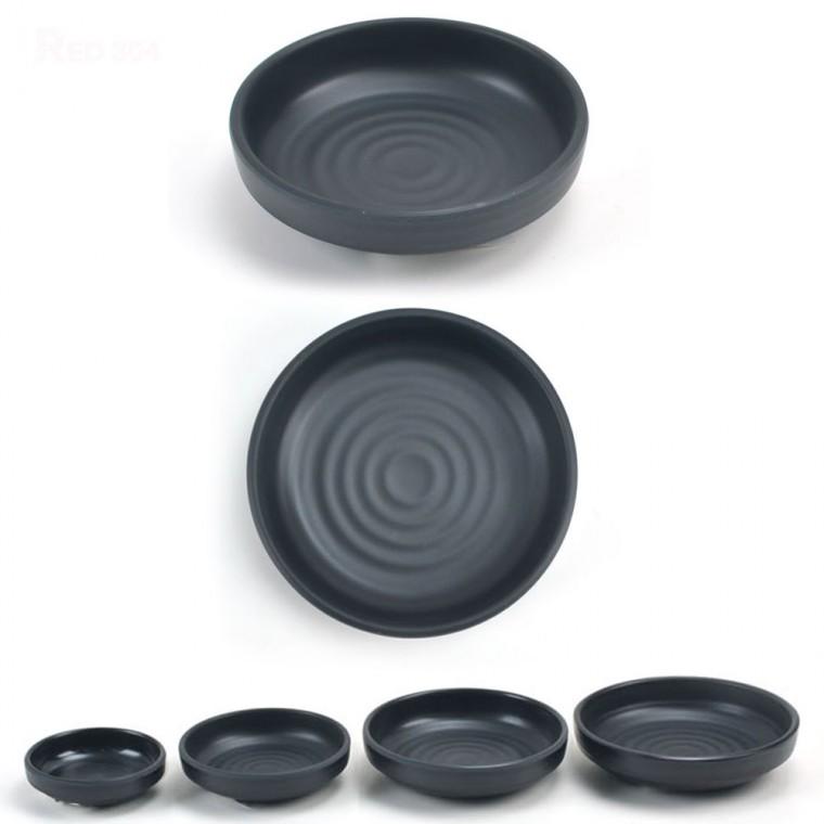 블랙 멜라민 한정식 찬기 앞접시 반찬그릇 초장 간장 와사비 종지 그릇 지름 9cm 11.4cm 13.8cm 15.3cm