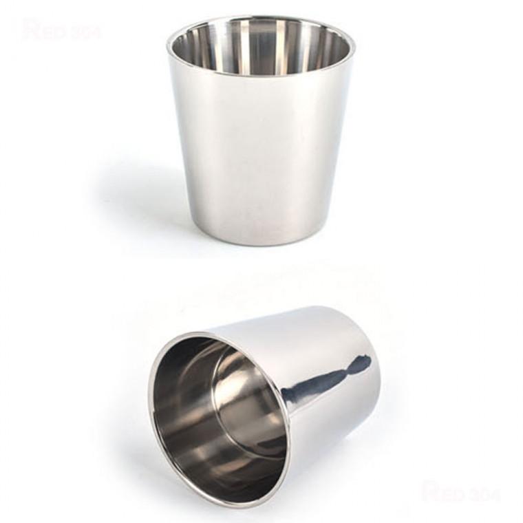 이중구조 보온 보냉 스텐 식당 휴게소 어린이집 급식 물컵 물잔 스텐컵 식당컵 지름 7.2cm 8호