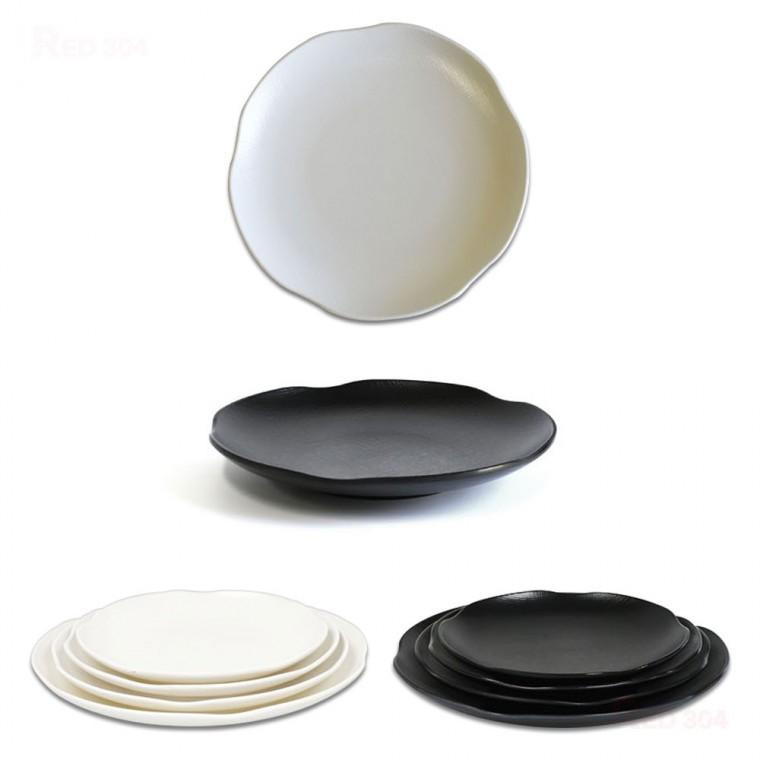 원형 멜라민 뷔페 음식 과일 접시 샐러드 돈까스 접시 한정식 반찬접시 지름 30cm 32.8cm 35.5cm 40.5cm