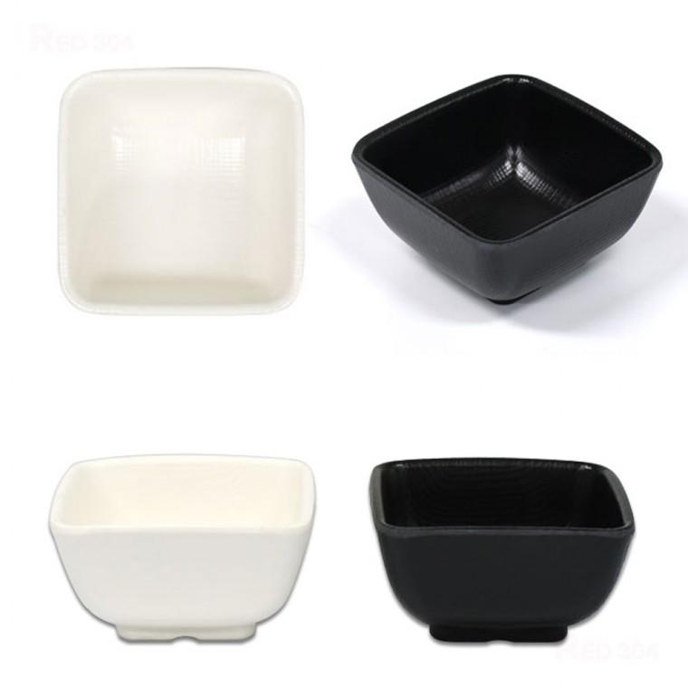 멜라민 한정식 사각 찬기 반찬그릇 소스볼 양념볼 후식볼 종지 그릇 길이 10cm