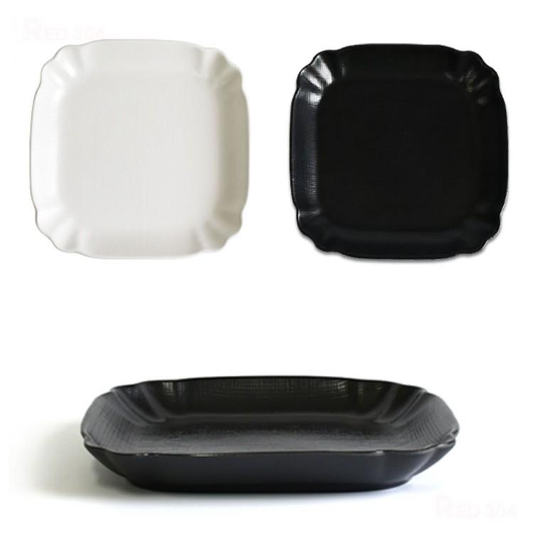사각 멜라민 한정식 찬기 무침 찜 접시 반찬그릇 반찬접시 야채 샐러드 접시 길이 25.4cm 29.6cm